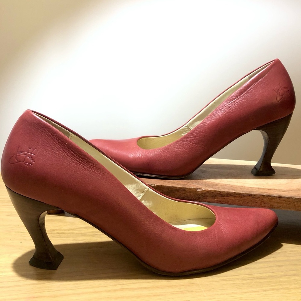 Fluevog Coffee Ristretto heels in oxblood red size 43 (US 11)
